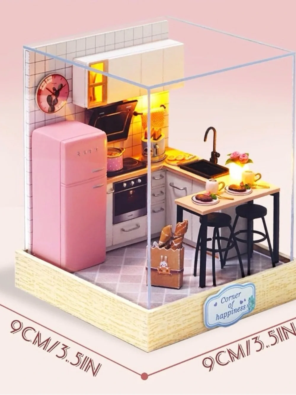 Taste of Life: Corner of Happiness Miniature Kitchen Diorama (NWOT)